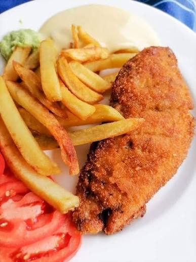 1/4 poulet pané