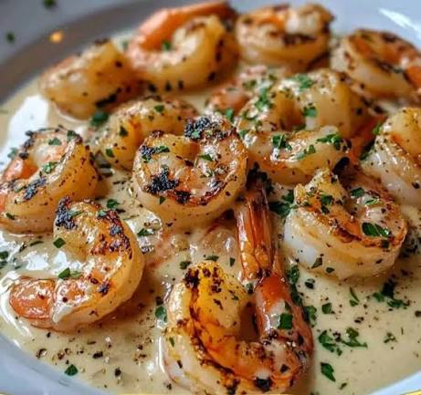 Crevettes dans sa crème d’ail