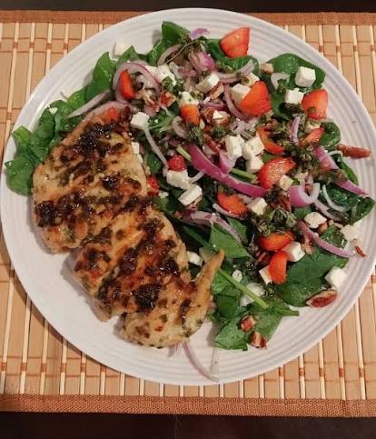1/4 poulet sauté aux légumes