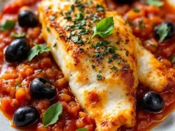 Sole grillée à l’origan, sauce tomate revisitée